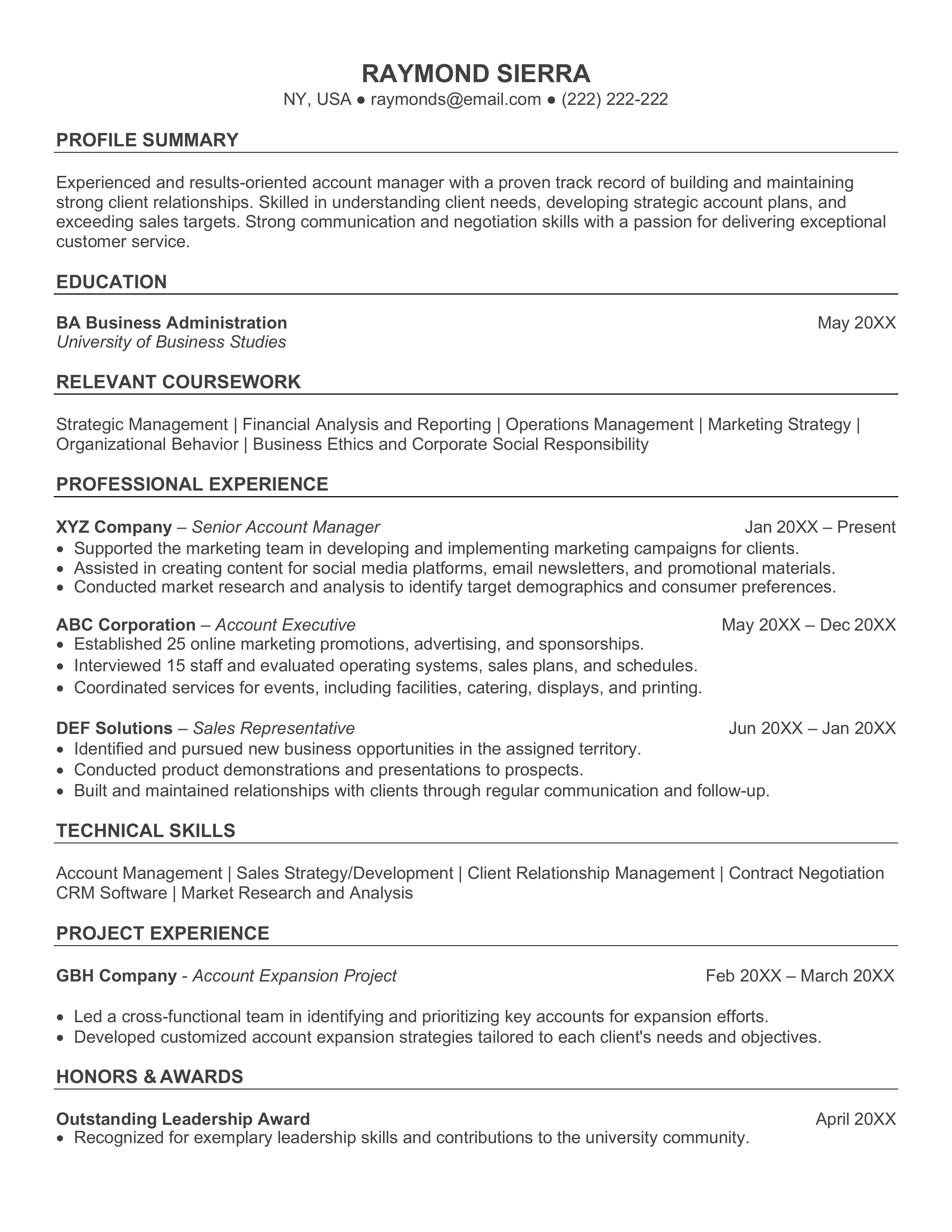 Resume template - Business